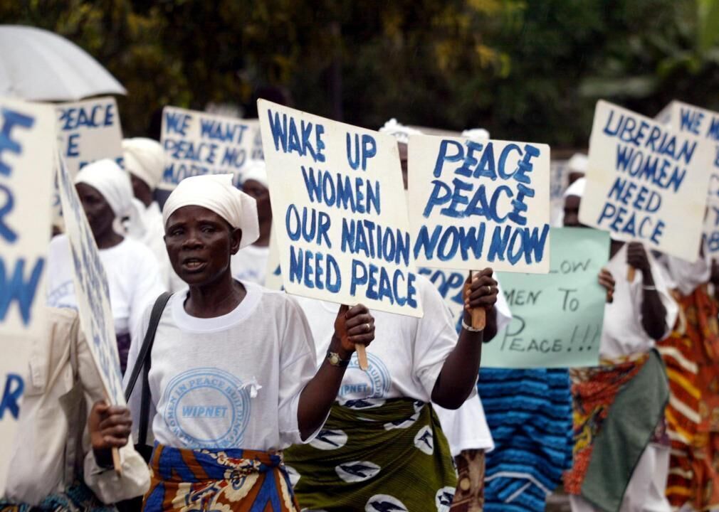 2003: Women of Liberia Mass Action for Peace ends a civil war